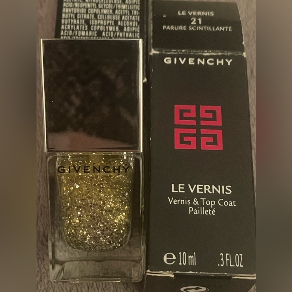 GIVENCHY✨LE VERNIS 21 PARURE SCINTILLANTE TOP COAT✨Full-Size NIB✨